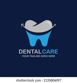 Ilustración vectorial del logotipo de cuidado dental. Logo dental. Logo ortodoncista