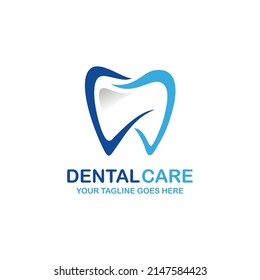 Ilustración vectorial del logotipo de cuidado dental. Logo dental. Logo ortodoncista