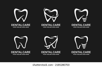 Dental care logo design vector illustration. Dental logo. Orthodontic logo