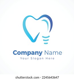 Dental care logo design vector