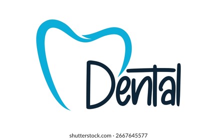 Modelo de vetor de design de logotipo de cuidados dentários