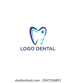 logotipo de cuidados dentários e ilustração de vetor ícone
