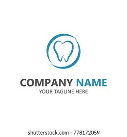 Dental care logo and icons vector creative concept design on background white