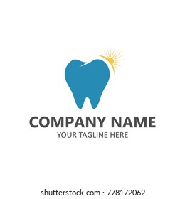 Dental care logo and icons vector creative concept design on background white