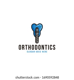 dental care logo Ideas. Inspiration logo design. Template Vector Illustration. Isolated On White Background