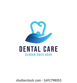 dental care logo Ideas. Inspiration logo design. Template Vector Illustration. Isolated On White Background