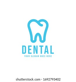 dental care logo Ideas. Inspiration logo design. Template Vector Illustration. Isolated On White Background