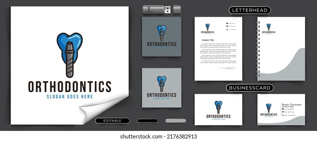 dental care logo Ideas. Inspiration logo design. Template Vector Illustration. Isolated On White Background