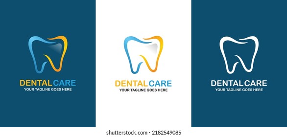 Dental care logo set design vector illustration