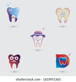 Dental Care logo set, template design, vector illustration