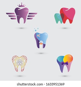 Dental Care logo set, template design, vector illustration