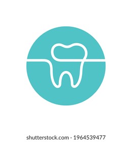 Dental care logo template, dentist icon design, tooth shape symbol, dental clinic logo concept