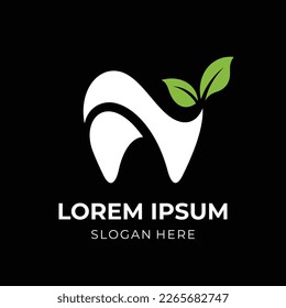plantilla de logotipo de atención dental de estilo plano
