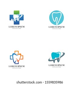 Dental care logo Template vector illustration icon design