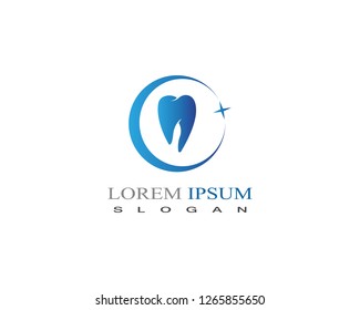 Dental care logo vector design element for dental clinic