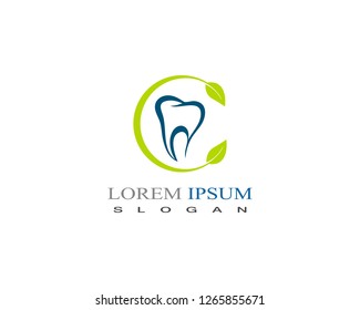 Dental care logo vector design element for dental clinic