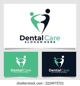 plantilla de diseño de vectores del logotipo de cuidado dental