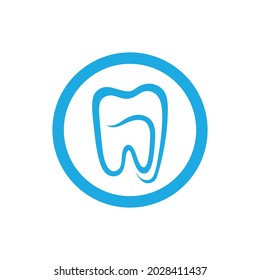 Dental care logo vector icon design