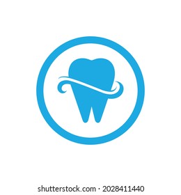 Dental care logo vector icon design