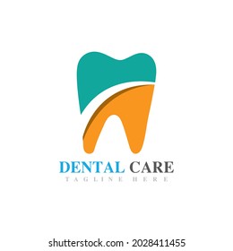 Dental care logo vector icon design