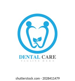 Diseño de iconos vectoriales del logotipo de cuidado dental
