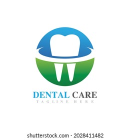 Dental care logo vector icon design