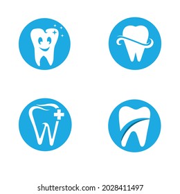 Dental care logo vector icon design