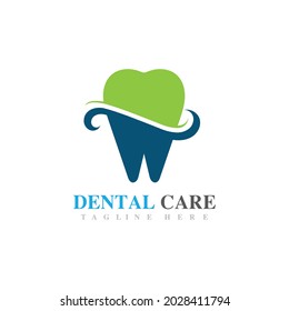 Diseño de iconos vectoriales del logotipo de cuidado dental