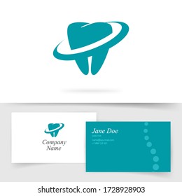 Logotipo de cuidado dental vector en la tarjeta de visita de negocios maquillaje o cuidado dental clínica estomatología logotipo logotipo logotipo logotipo tipo abstracto plantilla diseño moderno