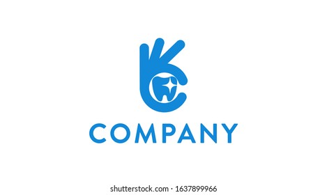 Dental care logo vector template. Teeth vector logo