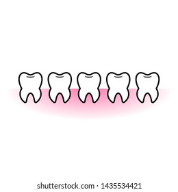 Dental care logotype. Tooth icon. Vector illustration.