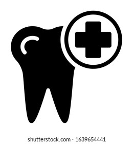 Dental care - Medical and Healthcare Glyph Icon - Vector
