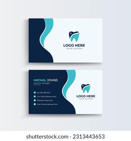 Dental care and Medical Healthcare Visiting card design.
Double-sided Business Card Template.
