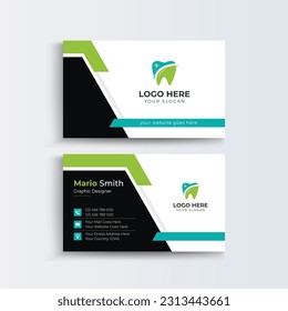 Dental care and Medical Healthcare Visiting card design.
Double-sided Business Card Template.
