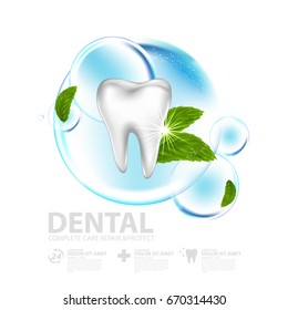 Dental care with mint leaf 