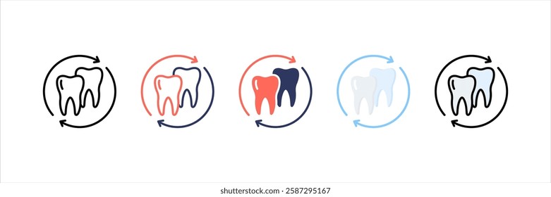 Dental Care Multi Style Icon Set