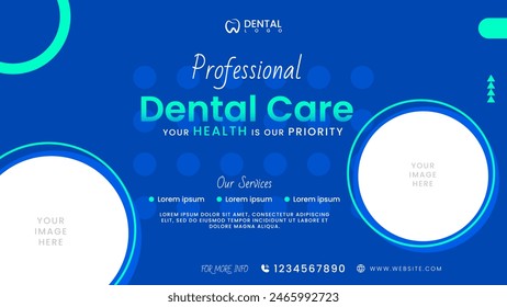 Dental care orthodontics dentistry advertisement banner design