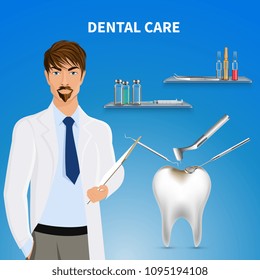 Dental Care Realistic Composition