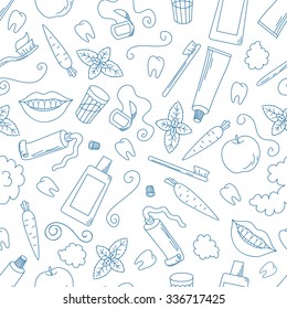 Dental Care Seamless Pattern.