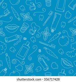 Dental Care Seamless Pattern.