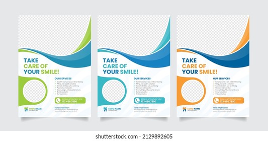 Dental Care Service Flyer Design Template