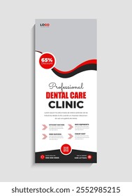 Dental Care Service roll up banner or standee design