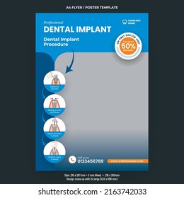 Dental care services flyer or poster template