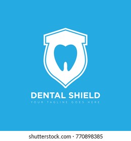 dental care with shield logo, icon, symbol design template