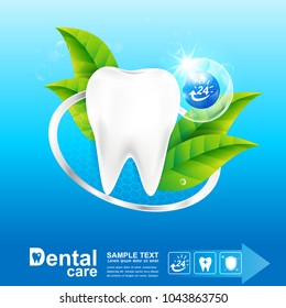 Dental Care and Teeth on Background Vector Concept.