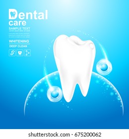 Dental Care and Teeth on Background Vector Concept.