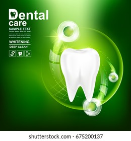 Dental Care and Teeth on Background Vector Concept.