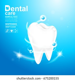 Dental Care and Teeth on Background Vector Concept.