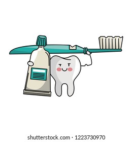 Dental care tooth cartoon