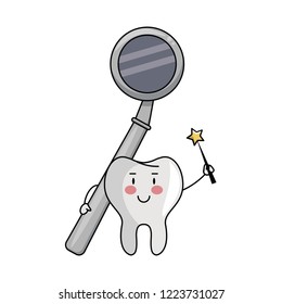 Dental care tooth cartoon